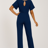 Elegant Belted Wide Leg Jumpsuit