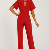 Elegant Belted Wide Leg Jumpsuit