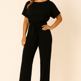 Elegant Belted Wide Leg Jumpsuit