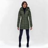 Lightweight Quilted Long Puffer Jacket with Hood
