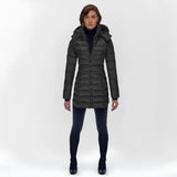 Lightweight Quilted Long Puffer Jacket with Hood