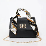 Elegant Scarf Handle Crossbody Handbag