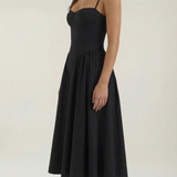 Ulva | Women’s Floral Corset Midi Dress – Sweetheart Neck Summer Dress