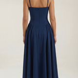 Ulva | Women’s Floral Corset Midi Dress – Sweetheart Neck Summer Dress