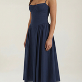 Ulva | Women’s Floral Corset Midi Dress – Sweetheart Neck Summer Dress