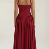 Ulva | Women’s Floral Corset Midi Dress – Sweetheart Neck Summer Dress