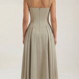 Ulva | Women’s Floral Corset Midi Dress – Sweetheart Neck Summer Dress