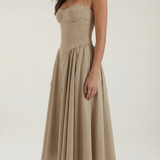 Ulva | Women’s Floral Corset Midi Dress – Sweetheart Neck Summer Dress