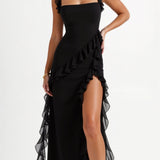 Elavira | Elegant Maxi Dress with Ruffles