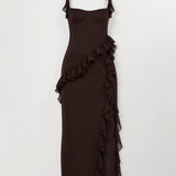 Elavira | Elegant Maxi Dress with Ruffles