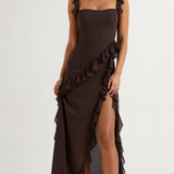 Elavira | Elegant Maxi Dress with Ruffles