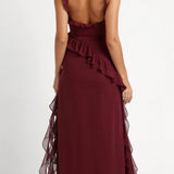 Elavira | Elegant Maxi Dress with Ruffles