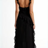 Elavira | Elegant Maxi Dress with Ruffles