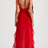 Elavira | Elegant Maxi Dress with Ruffles