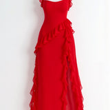 Elavira | Elegant Maxi Dress with Ruffles