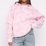Vol. 1 Oversized Printed Hoodie Posy Bow – Comfortable, Playful and Stylish