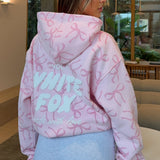 Vol. 1 Oversized Printed Hoodie Posy Bow – Comfortable, Playful and Stylish